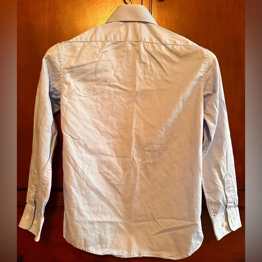 KIDS BOYS Michael Kors Blue Cotton Button-down Collared Dress Shirt - SIZE 8